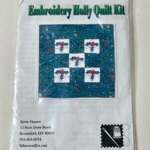 Quilt Kit Miniature Doll House Accessories Christmas Theme Embroidery New